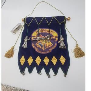 VTG Hallmark Harry Potter Ornaments and Hogwarts Crest Ornament Display Banner